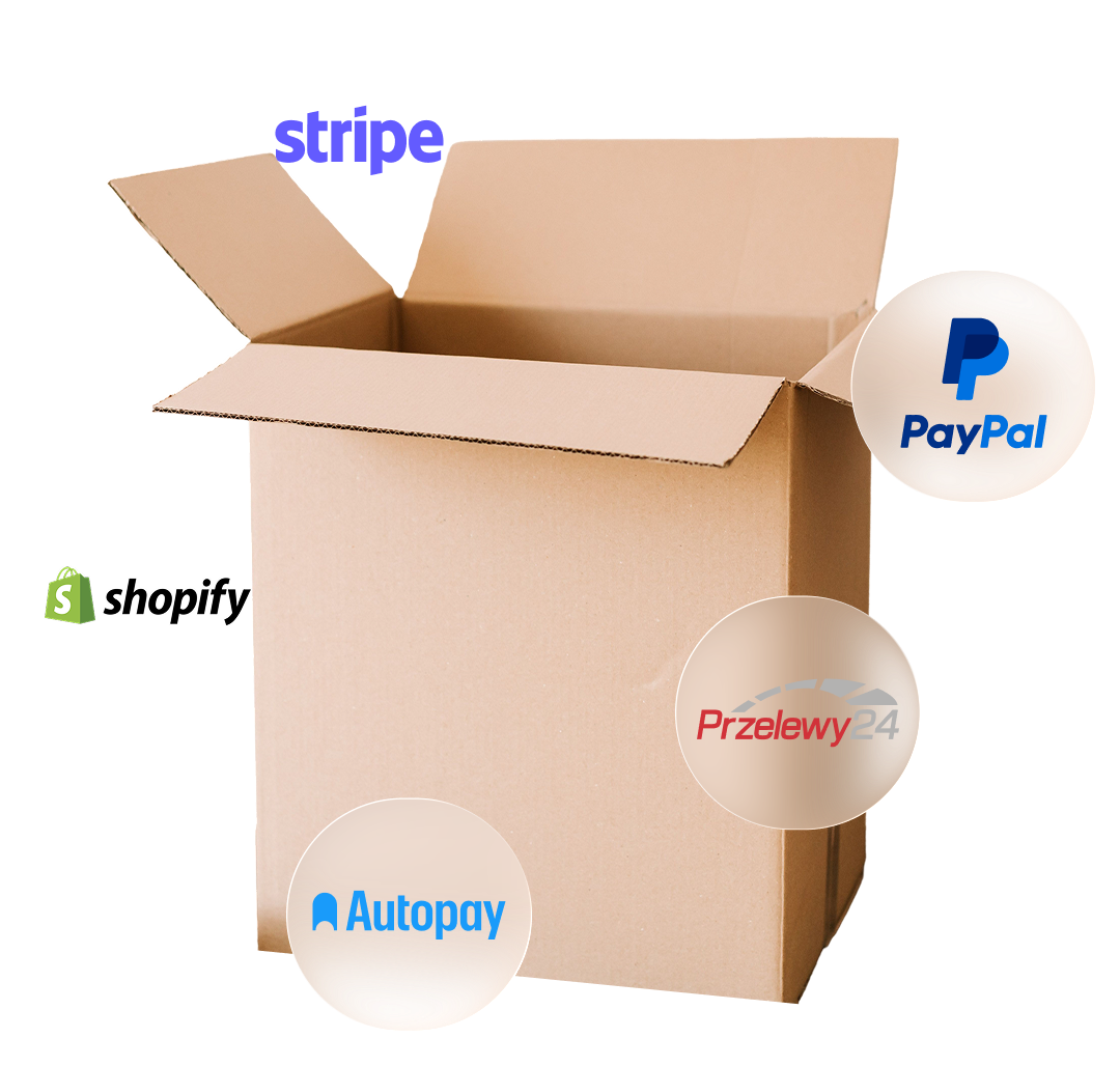 Metody płatności i dostawy – Stripe, PayPal, Shopify, Przelewy24, Autopay