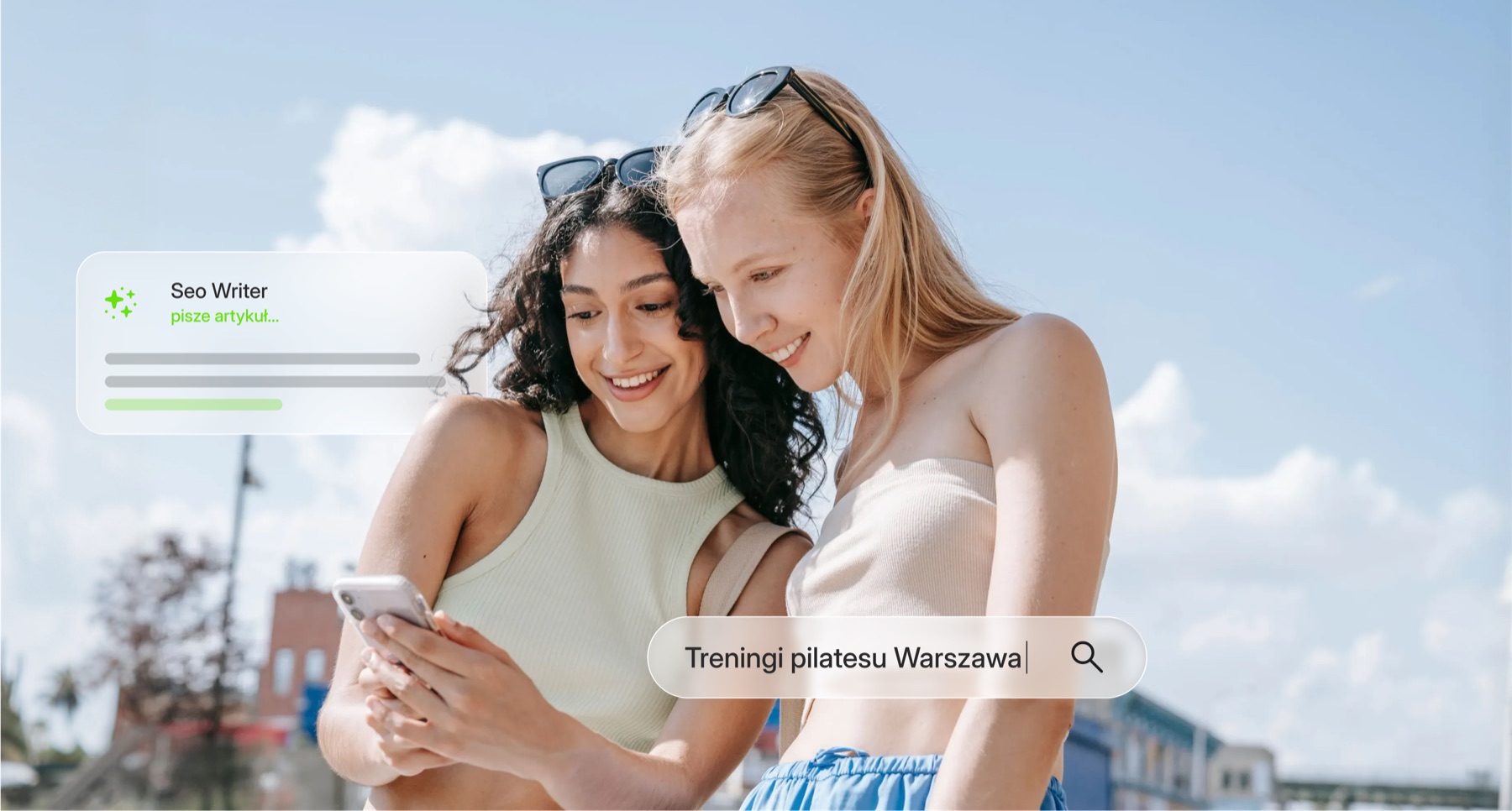 SEO Writer generuje artykuł podczas wyszukiwania fraz przez użytkowniczki